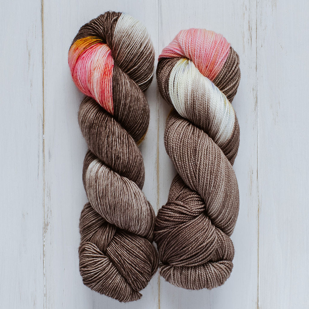 "Rocky Mtn Sunset" Assigned Pooling Hand-dyed Yarn