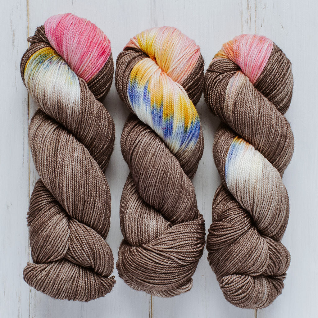 "Rocky Mtn Sunset" Assigned Pooling Hand-dyed Yarn