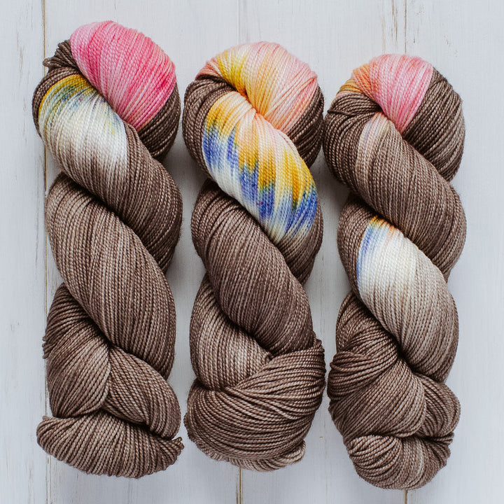 "Rocky Mtn Sunset" Assigned Pooling Hand-dyed Yarn