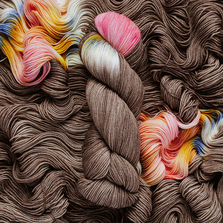 "Rocky Mtn Sunset" Assigned Pooling Hand-dyed Yarn