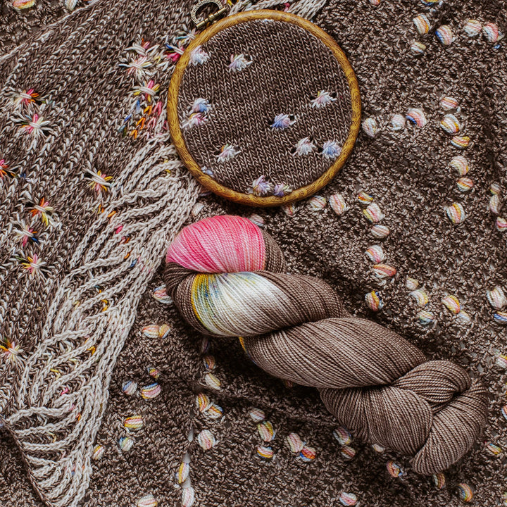 "Rocky Mtn Sunset" Assigned Pooling Hand-dyed Yarn