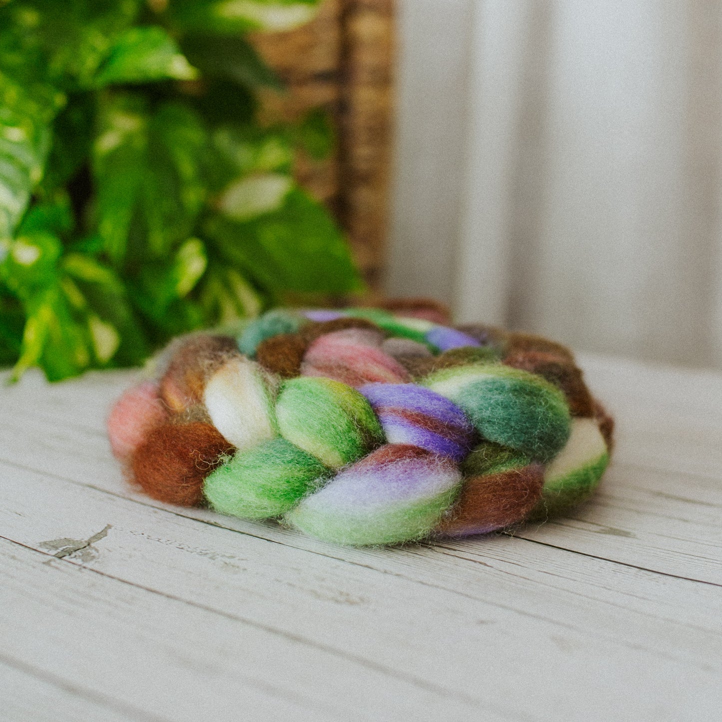 "Fairy Forest" Hand-Dyed Roving