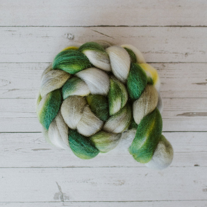 "Herb Garden" Hand-Dyed Roving - Corriedale