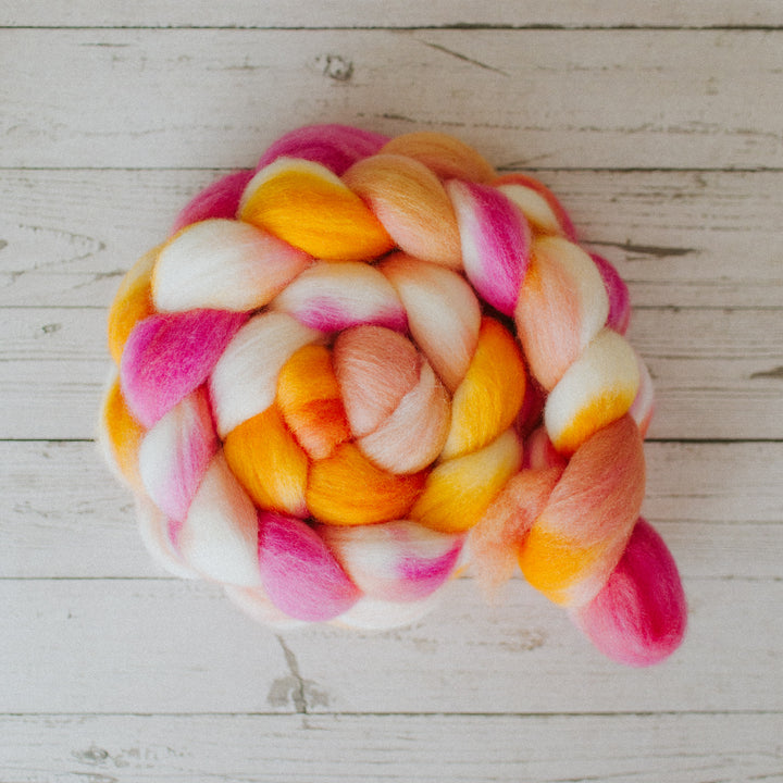 "Sorbet" Hand-Dyed Roving