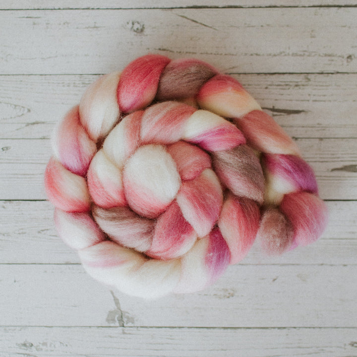 "Cupcake" Hand-Dyed Roving - Merino