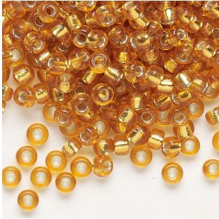 Transparent Silver-Lined Dark Gold (RR-4). Miyuki Rocailles 