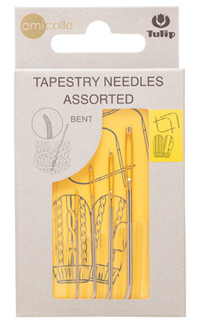 amicolle TAPESTRY NEEDLES ASSORTED (BENT TIP) 4pc set