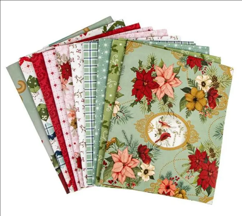 Christmas Greetings 1-Yard Bundle Spruce by Sandy Gervais for Riley Blake