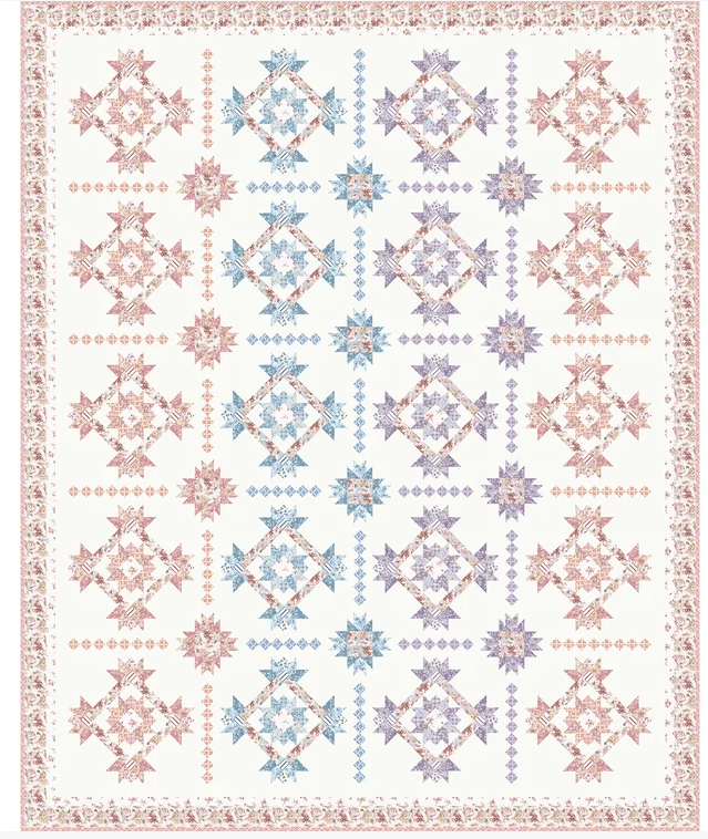 Wildflower Fields Quilt Kit Finished Size 95" x 116"