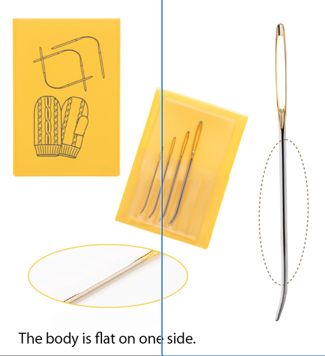 amicolle TAPESTRY NEEDLES ASSORTED (BENT TIP) 4pc set