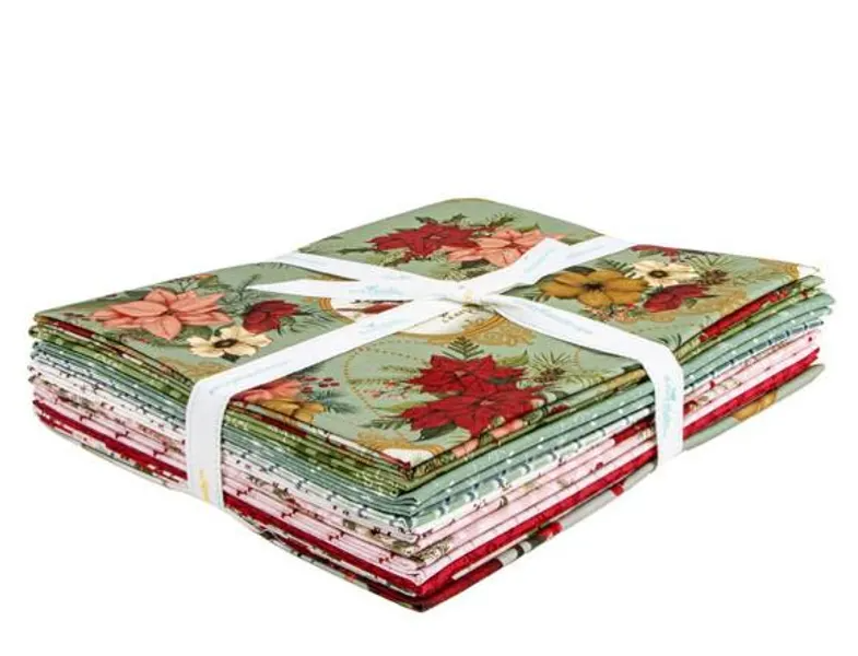 Christmas Greetings 1-Yard Bundle Spruce by Sandy Gervais for Riley Blake