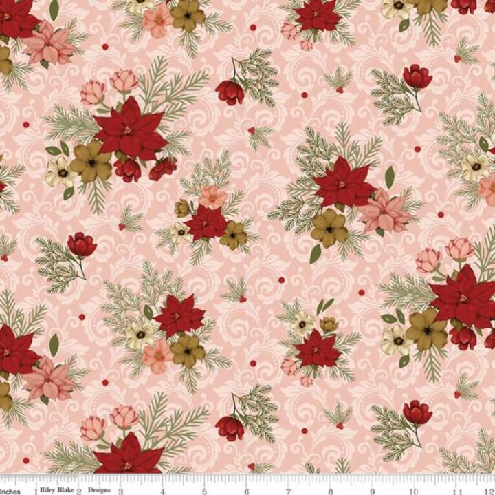 Christmas Greetings 1-Yard Bundle Spruce by Sandy Gervais for Riley Blake