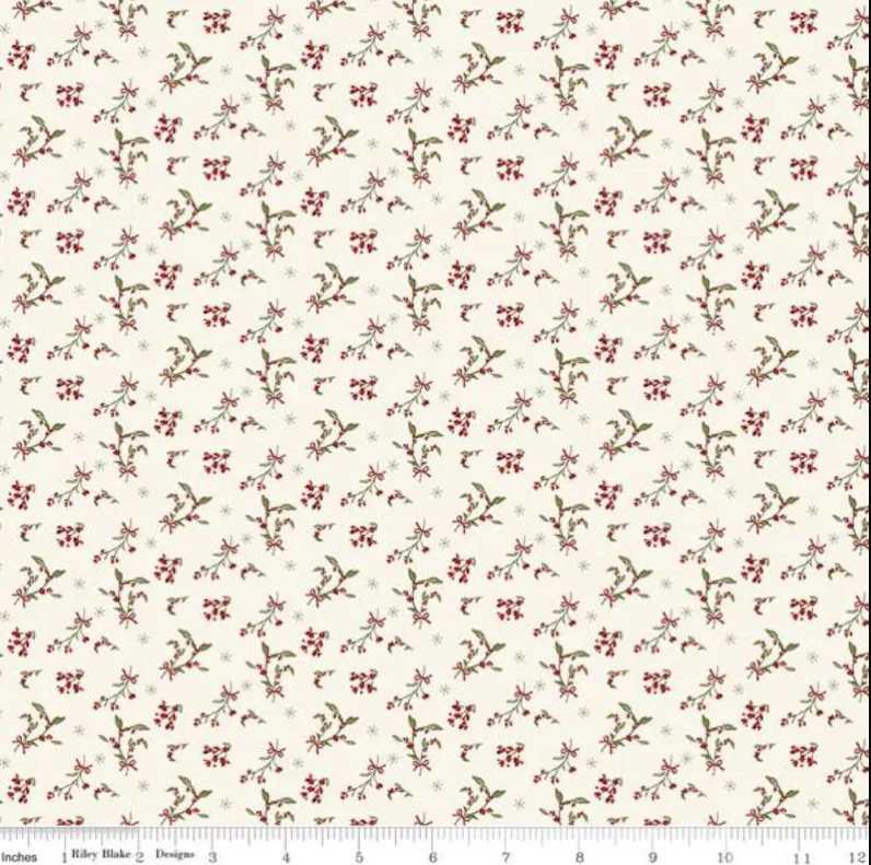 Christmas Greetings 1-Yard Bundle Spruce by Sandy Gervais for Riley Blake