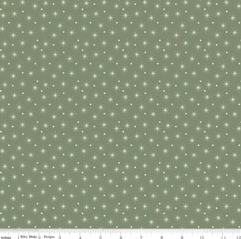 Christmas Greetings 1-Yard Bundle Spruce by Sandy Gervais for Riley Blake