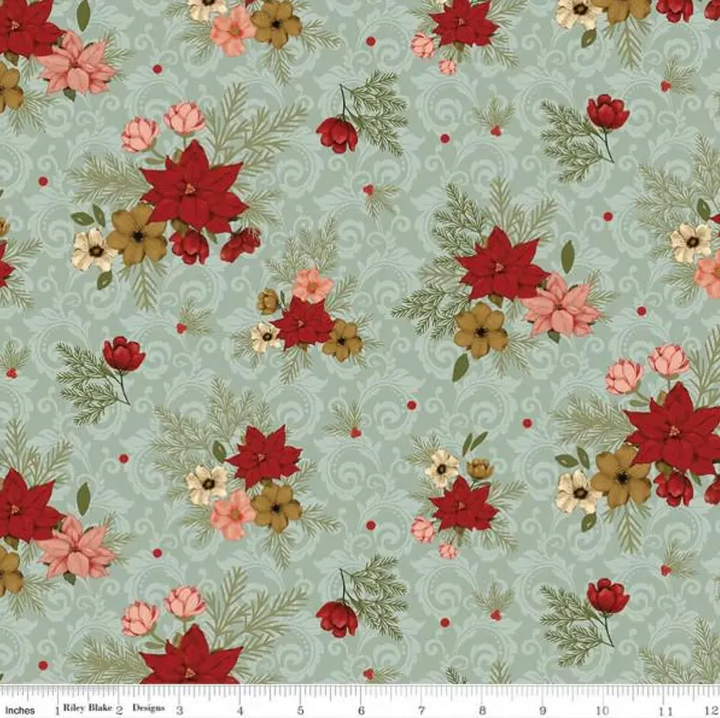 Christmas Greetings 1-Yard Bundle Cream by Sandy Gervais for Riley Blake