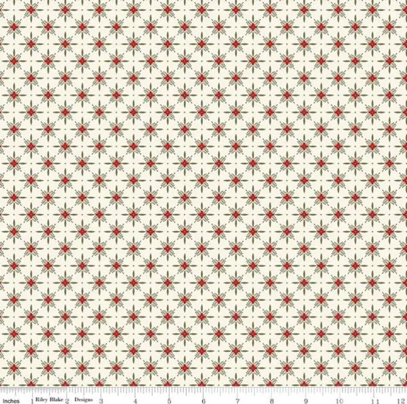 Christmas Greetings 1-Yard Bundle Cream by Sandy Gervais for Riley Blake