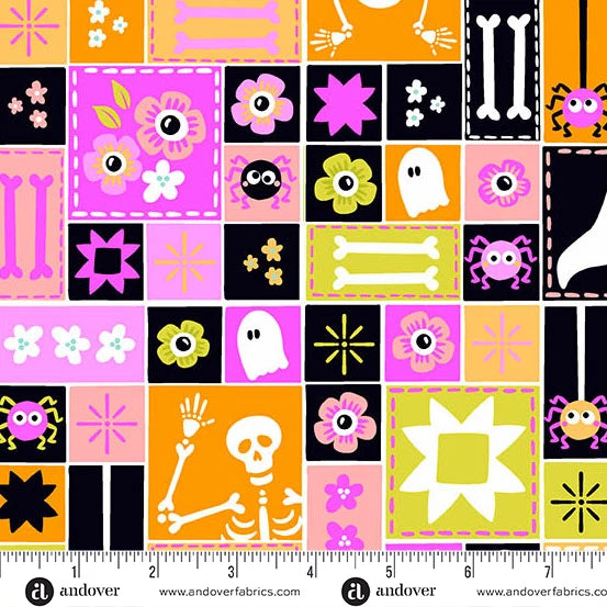 "Spooky Pink" Ghostly Garden by KP Creates -YARDAGE