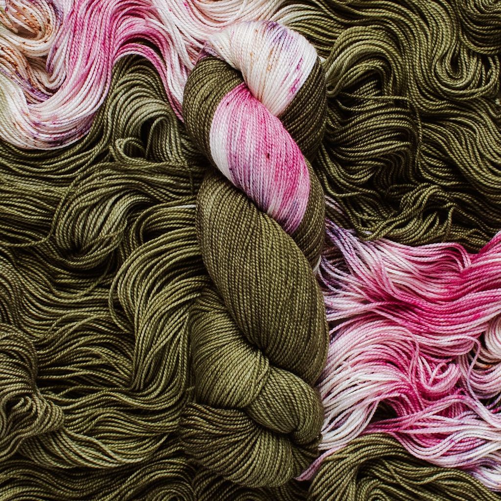 "Succulent" Assigned Pooling Hand-dyed Yarn