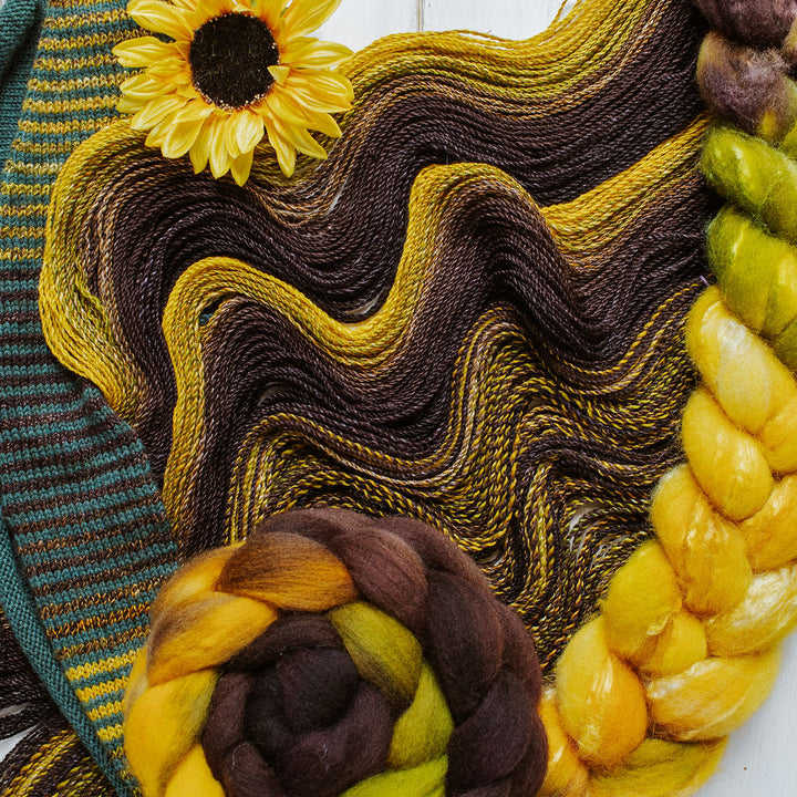 "Sunflower" Hand-Dyed Roving – Garden Collection