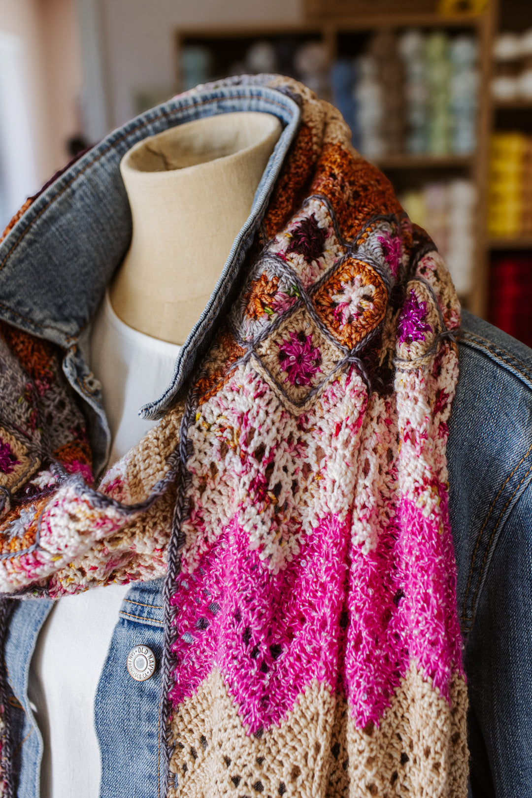 "Ziggy Interrupted" Crochet Scarf Kit