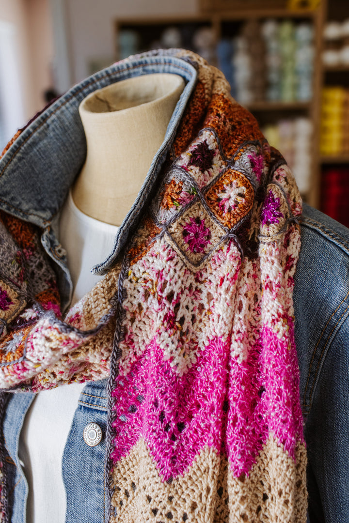 "Ziggy Interrupted" Crochet Scarf Kit