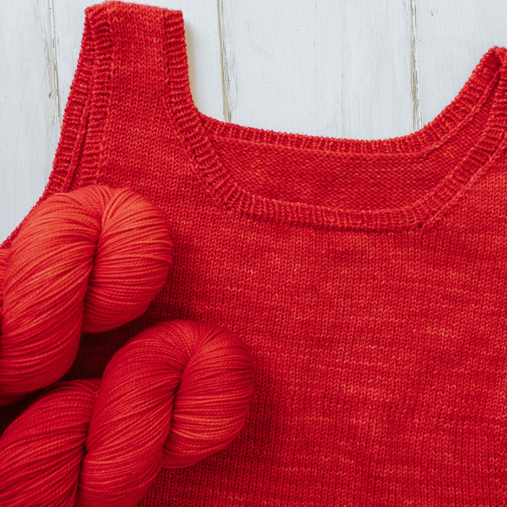"Tomato" Hand-Dyed Yarn – Garden Collection