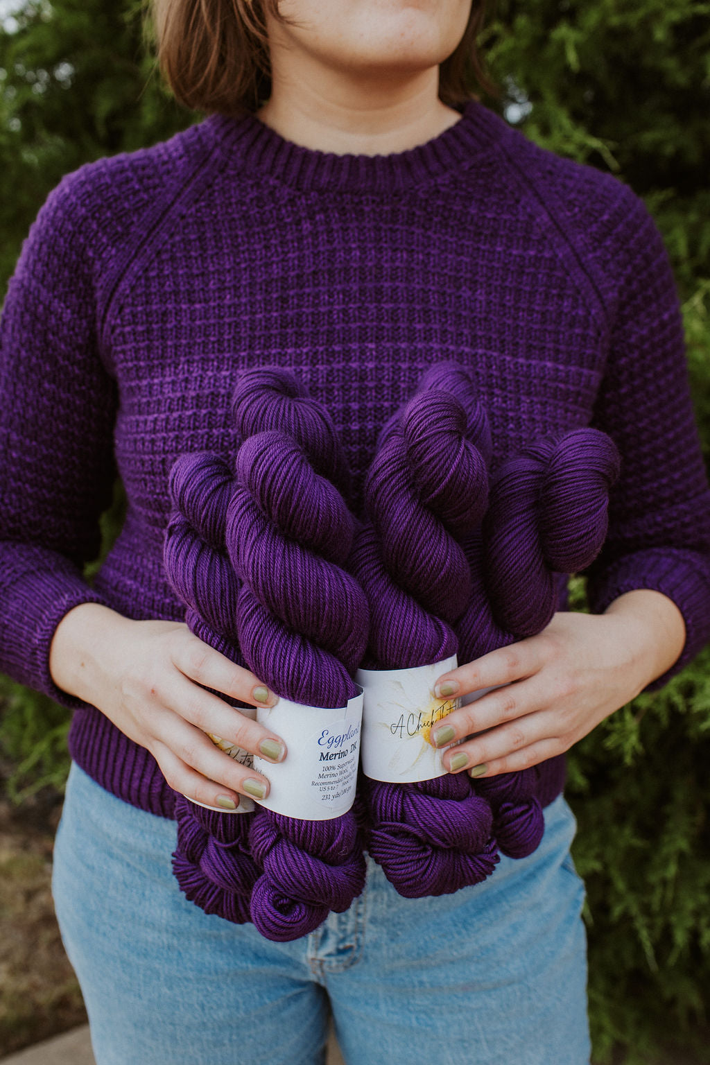 "Eggplant" Hand-dyed Yarn