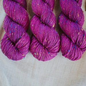 "Pink Panther" Confetti Tweed Hand-dyed Yarn