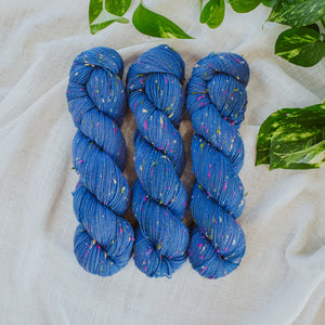 "Denim" Confetti Tweed Hand-dyed Yarn