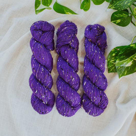 "Amethyst" Donegal Tweed  Hand-dyed Yarn