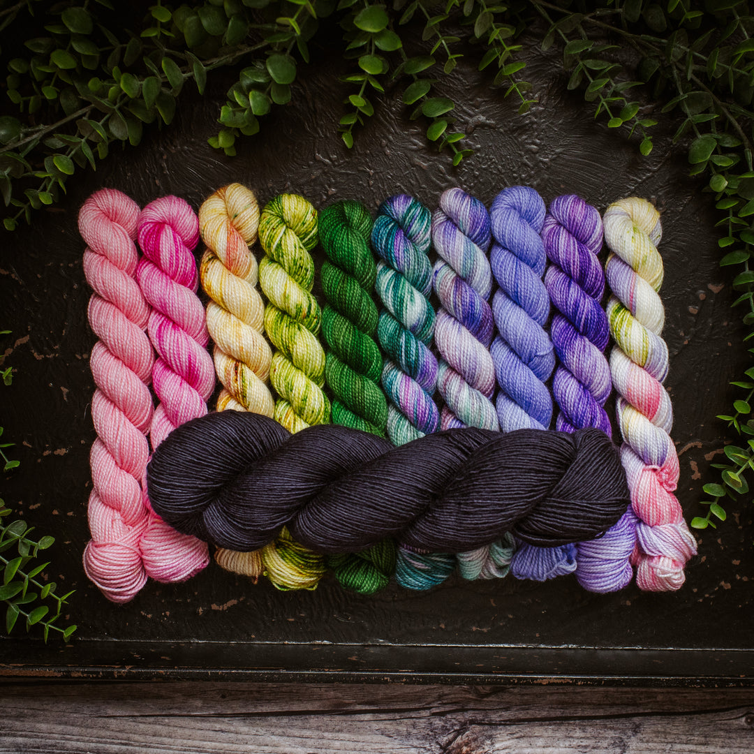 "Wicked" Hand-Dyed Mini Skein Box