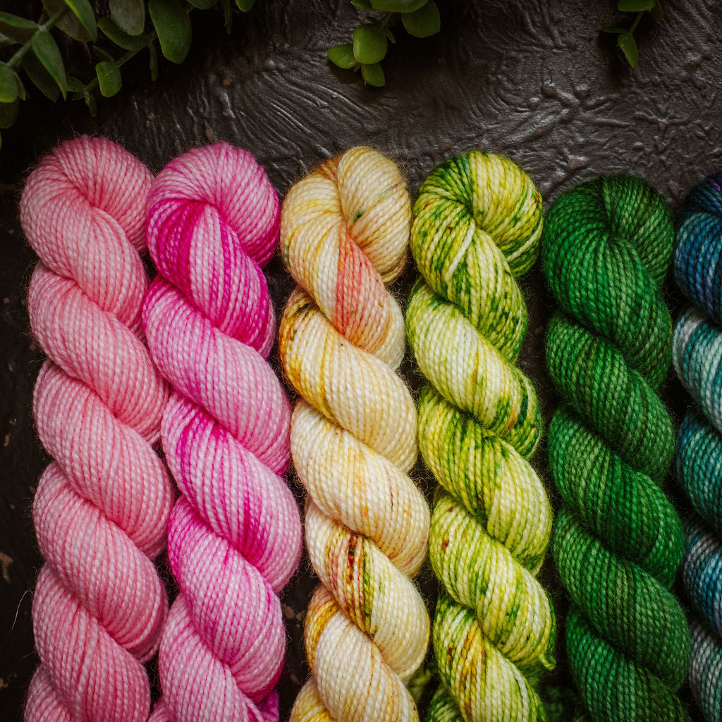 "Wicked" Hand-Dyed Mini Skein Box