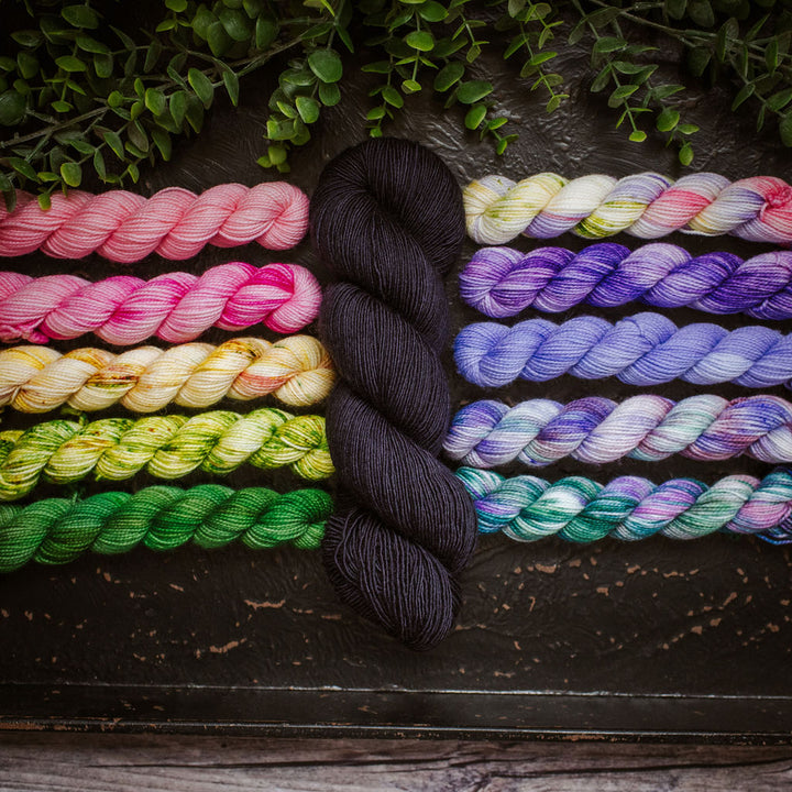 "Wicked" Hand-Dyed Mini Skein Box