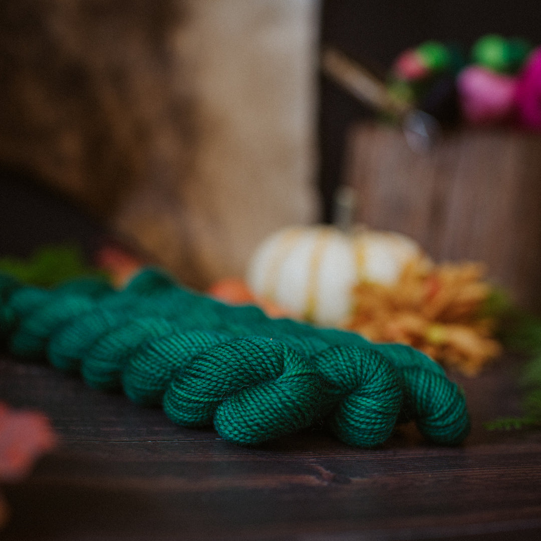 "Emerald City" Mini Sock Hand-dyed Yarn – "Wicked" Collection