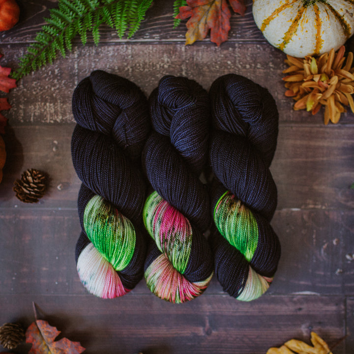 "Wicked" Assigned Pooling Hand-dyed Yarn – "Wicked" Collection