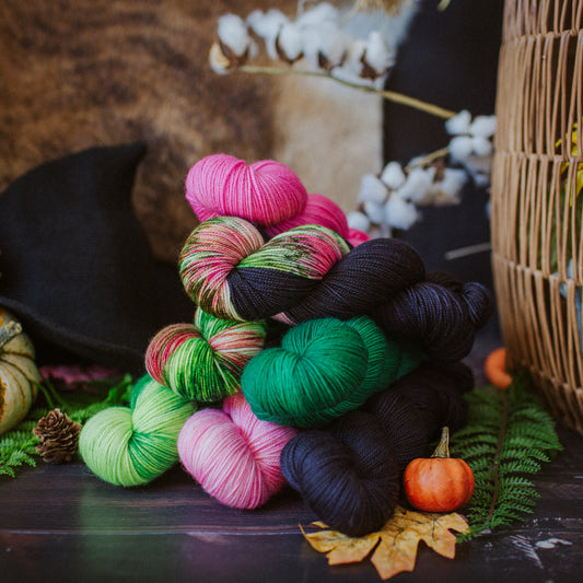 "Wicked" 6-Skein Collection Hand-dyed Yarn – "Wicked" Collection