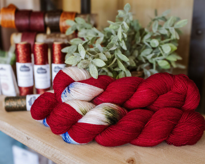 Winter Cardial Singles Fingering Hand-dyed Yarn