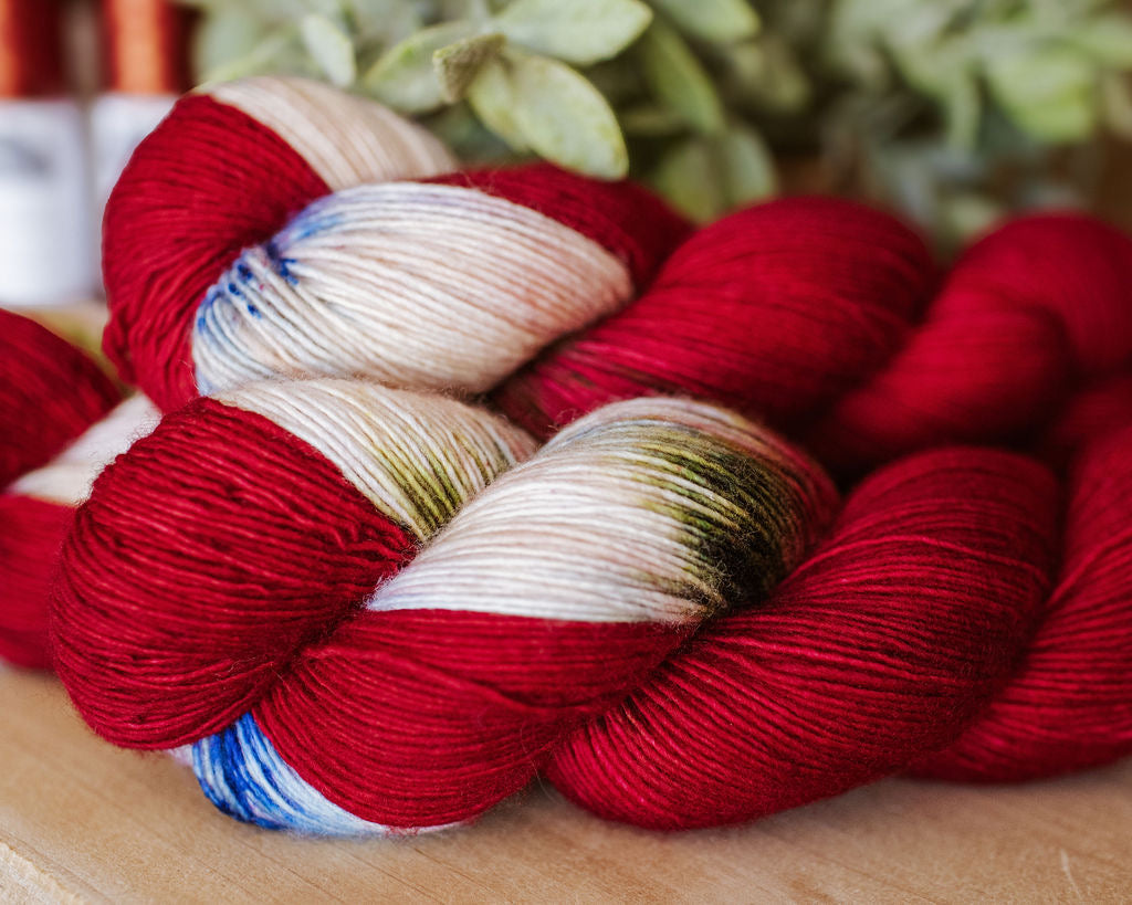 Winter Cardial Singles Fingering Hand-dyed Yarn