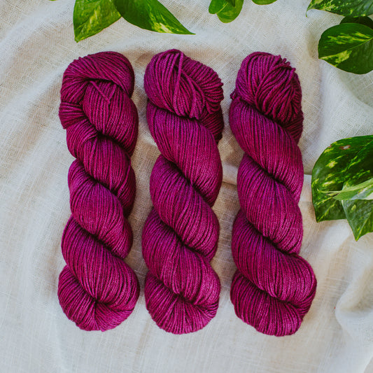 "Merlot" Yak/Silk DK Hand-Dyed Yarn