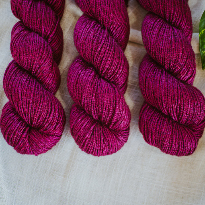 "Merlot" Yak/Silk DK Hand-Dyed Yarn