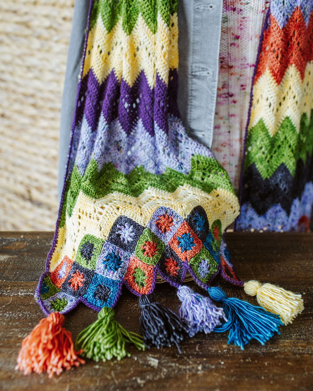 "Ziggy Interrupted" Crochet Scarf Kit
