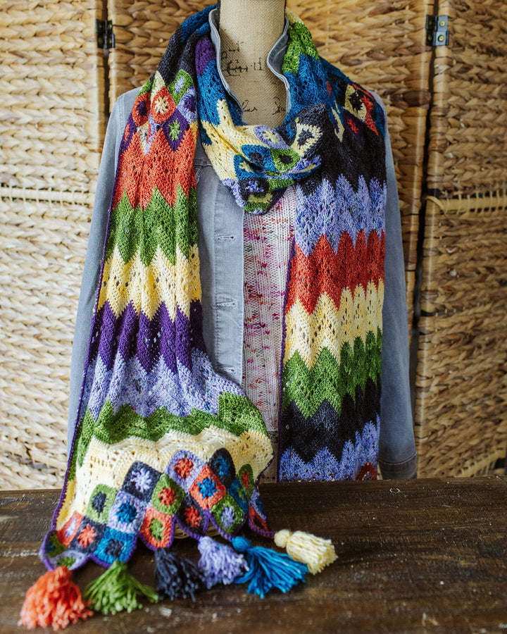 "Ziggy Interrupted" Crochet Scarf Kit