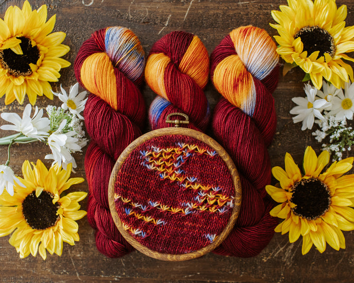 "Autumn in New York" Assigned Pooling Hand-dyed Yarn - PRE-ORDER