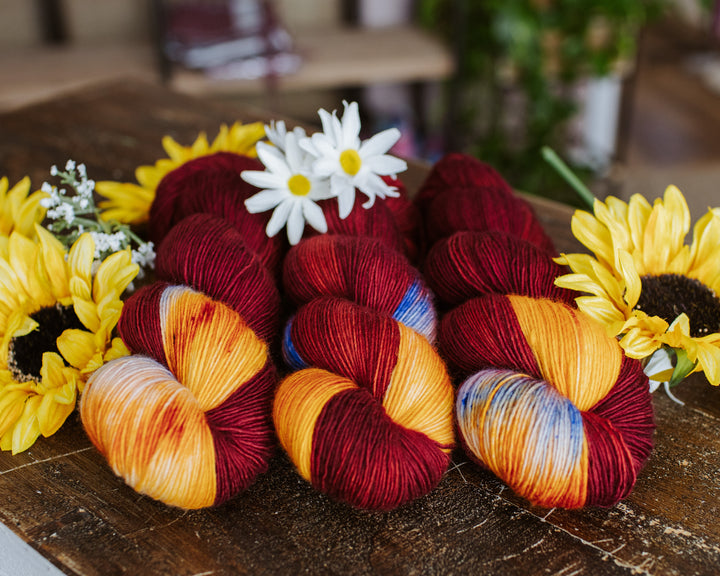 "Autumn in New York" Assigned Pooling Hand-dyed Yarn - PRE-ORDER