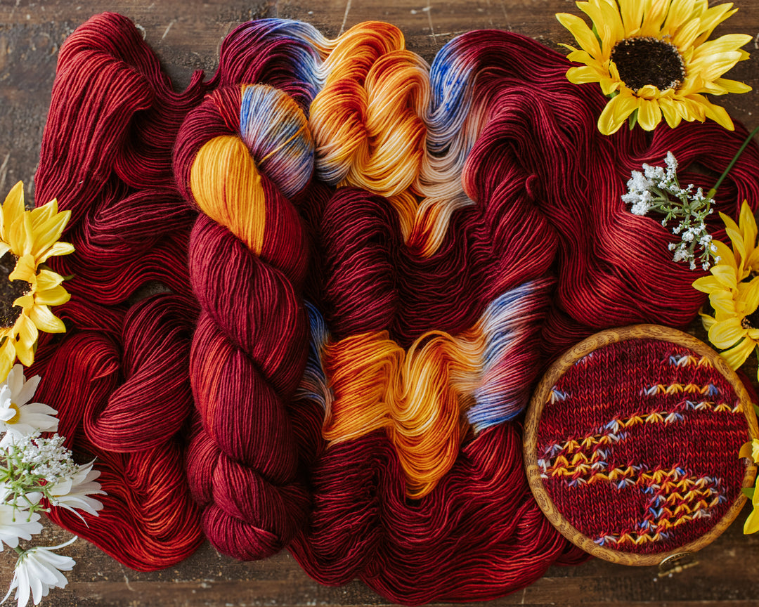 "Autumn in New York" Assigned Pooling Hand-dyed Yarn - PRE-ORDER