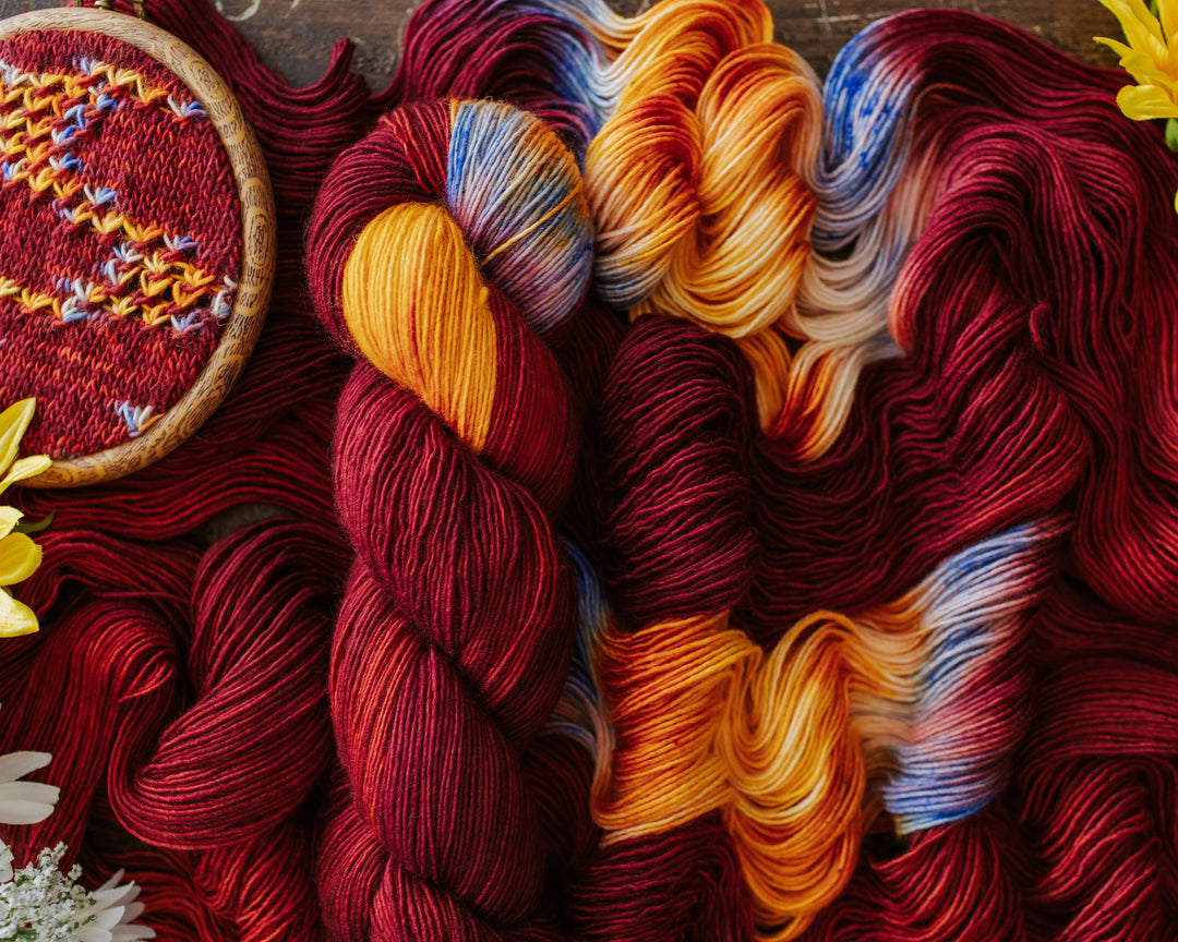 "Autumn in New York" Assigned Pooling Hand-dyed Yarn - PRE-ORDER