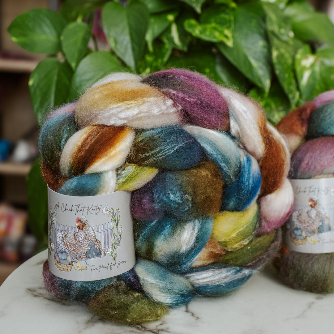 "Fall Strolls" Hand-Dyed Roving
