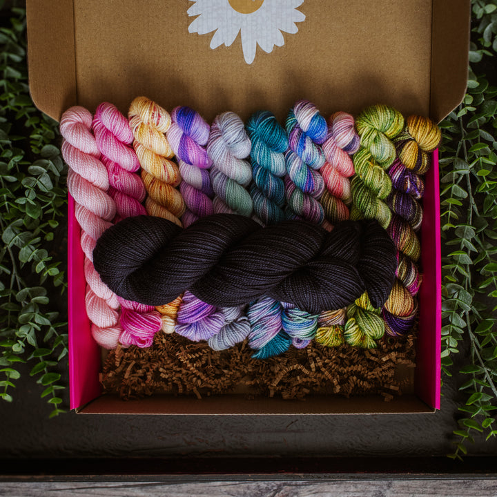"Wicked" Hand-Dyed Mini Skein Box