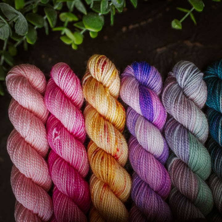 "Wicked" Hand-Dyed Mini Skein Box