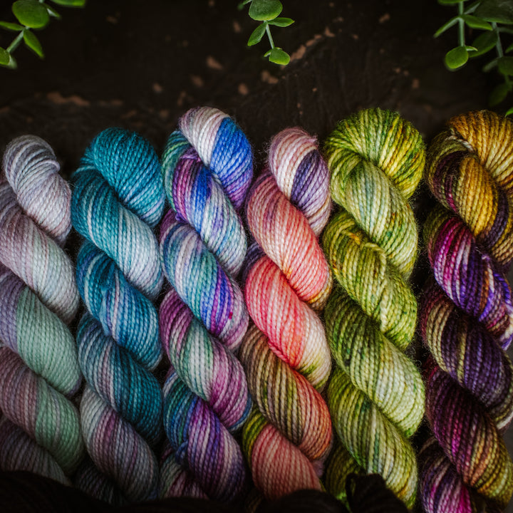 "Wicked" Hand-Dyed Mini Skein Box